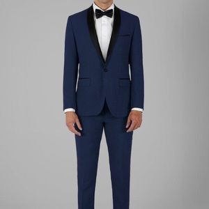 Alain Dupetit Navy Tuxedo w/ black shawl lapel 38R